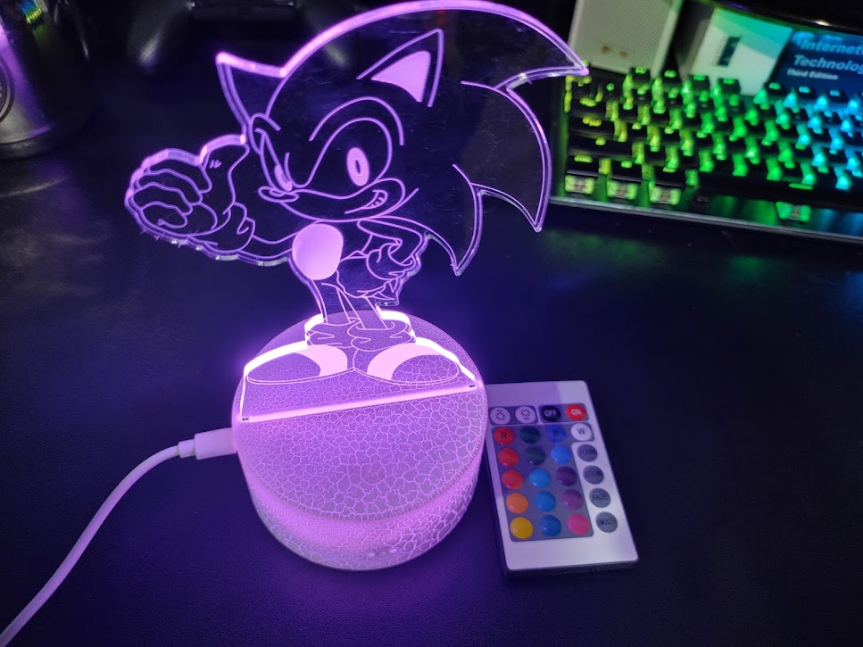 3D Sonic Hedgehog Night Light