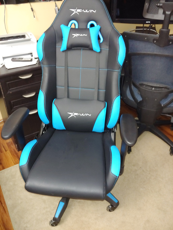 EWin Calling Series Ergonomic Computer Gaming Office Chair with Pillows